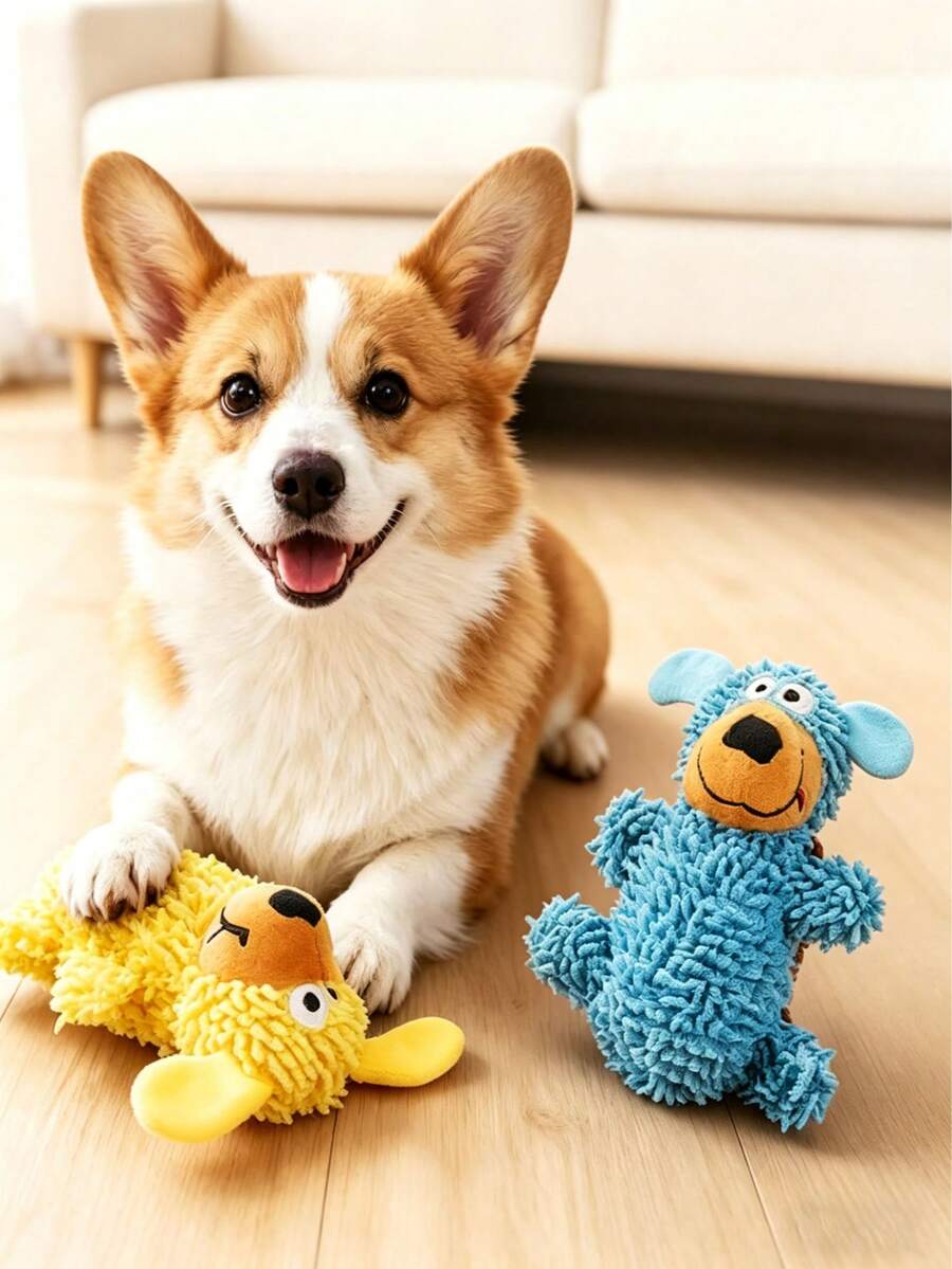 Đồ chơi gặm tương tác có tiếng kêu cho thú cưng, đồ chơi lý tưởng cho chó thích gặm, chó nhỏ, vừa và lớn, và chó thích chơi trò ném bắt. - Nhiều màu - Xem 1