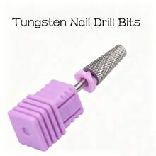 5-en-1 Forets de polissage d'ongles en acier au tungstène, Forets de manucure, Retrait d'ongles d'orteils, Convient pour les outils de polissage d'ongles en acrylique et en gel - Prune - Voir 3