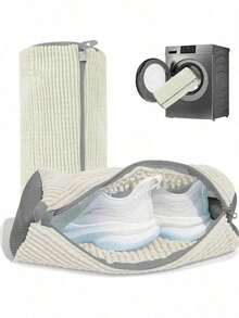 Washing Machine Shoe Bag,Anti-Deformation Laundry Bag,Slouchy Person Magic Shoe Washing Bag,Cylindrical Washing Machine Polyester Laundry Bag,Shoe Protection Bag,Christmas Laundry Storage Bag,Cleaning&Care Tool,Back To School Essential,Home Supplies. - Multicolor - View 14