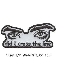 1 miếng vá thêu hình mắt ca sĩ nhạc pop "Did I Cross The Line" (1 cái) để ủi lên quần áo. - Nhiều màu - Xem 7