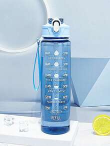 1 bình giữ nhiệt PC trong suốt dung tích lớn 750ml hoặc 2000ml, cốc uống nước thể thao di động, cốc có ống hút và nắp, bình nước chịu nhiệt chống rơi vỡ, thích hợp cho gia đình và du lịch ngoài trời, bình nước dành cho nữ. - Nhiều màu - Xem 17