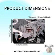 Premium Glass Gaming Mouse Pad, Ultra Smooth Surface, Precise Positioning For FPS, Waterproof Dustproof, 9H Scratch Resistant, Easy Wipe Clean, For Gamer Office Home - Thickness: 0.3cm/0.12inch - View 15
