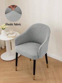 1pc Cornell High Back Chair Cover, Home Goods, Durable, Stain-Resistant, Scratch-Proof, Thick, Dust-Proof, High Elasticity Chair Slipcover For Room, Study, Suitable For All Seasons - Light Grey - View 10