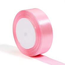 25 Yards/Roll Light Pink Satin Ribbon, Solid Shiny Fabric, Suitable For DIY Wedding Invitations, Bridal Bouquets, Gift Wrapping, Party Decorations, Sewing Crafts, Bridal Bouquet Accessories, Wedding Decorations - Baby Pink - View 10