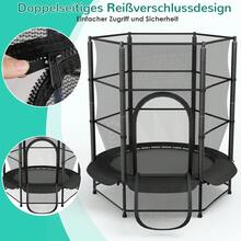 Trampoline Outdoor Ø 140cm X162cm, Trampoline Indoor Children With Safety Net, Zipper, Protective Ground Net Garden Trampoline Up To 45 Kg, Children's Trampoline For 3 Years - Black - View 4