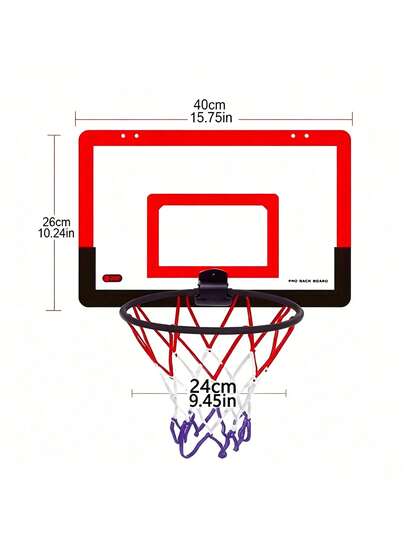 1 pieza Aro de baloncesto mini montado en la pared sin instalación - Aro de baloncesto plegable para interiores, incluye almohadilla de espuma, gancho, bomba de aire y balón de baloncesto, adecuado para deportes en el hogar y al aire libre, sistema portátil de aro de baloncesto para uso en el patio trasero/entrada, apto para adolescentes y adultos