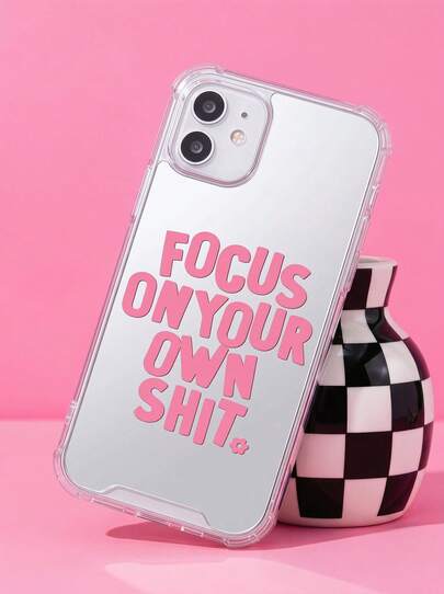 Ốp lưng điện thoại chống rơi Focus On Your Own Pattern Mirror tương thích với iPhone 13/11/17/16/14/15/15pro/15 Plus/15 Promax/7plus/8plus/X/Xs Max/Xr/11pro/12pro/13pro/14pro/12mini/13mini/11promax/12promax/13promax/14promax/14plus/17pro/17Air/6/6s Plus/7/8/16Pro/16plus/16promax/Se2/17promax