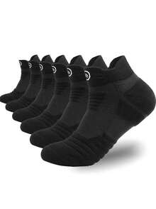 12pcs/6 Pairs Spring & Summer New Breathable Moisture-Wicking Minimalist Versatile Soft Comfortable Patchwork Ankle Socks, Suitable For Pairing With Sports Shoes, Casual Shoes, Unisex - Multicolor - View 3