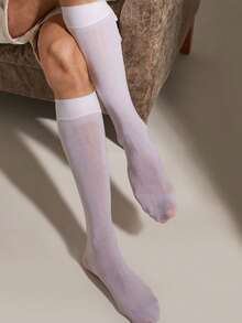 1 par de calcetines premium de media caña para caballero, diseño inspirador - "Elegancia" Calcetines de vestir de seda suave para hombres - Multicolor - Ver 6