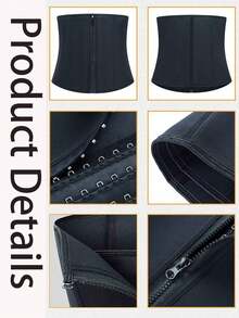 Women's Waist Trainer Vest - 9 Steel Boned Shapewear Tummy Control Lift Camisole - màu đen - Xem 8