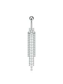 1 chiếc khuyên rốn đa năng hình bướm, hoa, môi đính đá Zirconia đồng, làm bằng thép không gỉ, thích hợp đeo hàng ngày. - Nhiều màu - Xem 25