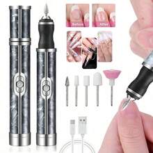 12-In-1 Electric Nail Drill Kit, Multi-Function Nail Grinder, USB Rechargeable - For Thick Nails, Professional 4-Speed Electric Nail File, Nail Polishing & Shaping Tool, Manicure Tool, Great Women Gift, Quality Product At Reasonable Price - Black - View 10
