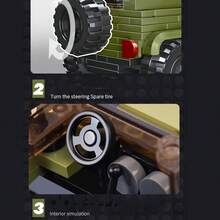 308片小颗粒超越野积木，世界知名汽车/跑车/赛车模型积木3D拼图DIY组装，减压玩具，桌面摆件，家居/办公室装饰，朋友/情人节/万圣节/感恩节/圣诞节礼物 - 彩色 - 查看 6