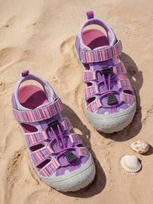 Boys Girls Closed-Toe Outdoor Summer Sport Sandals(Toddler/Little Kid/Big Kid) - Purple - View 4