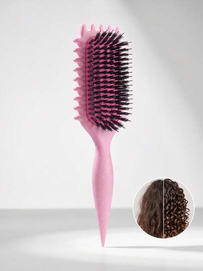 Hair brushes-EU+UK Escova de Modelagem para Cabelos Cacheados, Pente de Cerdas de Náilon, Reduz Puxões e Frizz, Adequado para Textura de Cabelo Ondulado e Cacheado 3A-4C, Ferramenta de Penteado Profissional para Casa/Viagem/Salão. Presente Ideal para Familiares e Amigos que Amam os Cuidados com Cabelos Cacheados, Adequado para Aniversário, Natal, Dia dos Namorados, Dia das Mães, Dia dos Pais e Outras Ocasiões.