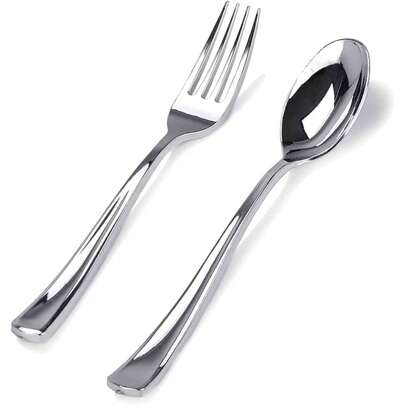 150/75/25pcs Silver Cutlery Set, Includes Oatmeal Spoons, Coffee Spoons, Yogurt Spoons, Salad Forks, High Quality, Suitable For Major Events, Parties, Weddings, Birthdays, Dinners, New Home/Kitchen/Dining Room/Cafe/Party, High-Quality Tableware Decor