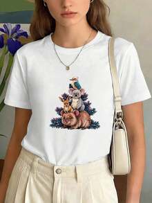 Women T-Shirts - White - View 1