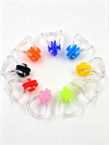 1/3/5 pièces Pinces nasales de natation en silicone, Pinces nasales de natation en silicone anti-buée - Réutilisables, antidérapantes, ajustement confortable, couleurs multiples convenant aux nageurs, plongeurs et sports nautiques, accessoires de natation, équipement de plongée, conception de prise sécurisée, structure transparente - multicolore - Voir 7