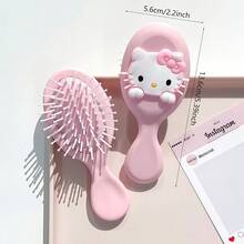 [Authorized Genuine] Sanrio Hello Kitty Mini Portable Air Cushion Comb - Women's Lightweight Travel Straightening Comb, Anti-Static Scalp Massage Brush, Outdoor Camping Essential Gift (Self-Assembly Required) - A - View 4