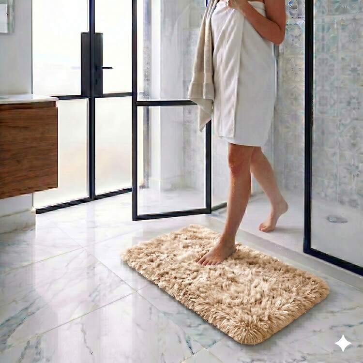 3-Piece Set Of High Pile Bath Mat. - Màu be - Xem 4