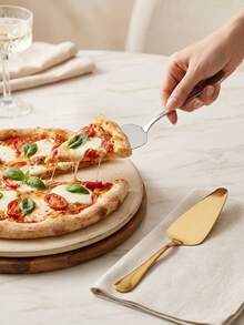 Bộ 1/4 dụng cụ cắt bánh bằng thép không gỉ, dao cắt bánh ngọt và pizza có răng cưa, thìa vét bánh dùng trong làm bánh. - - - Xem 1
