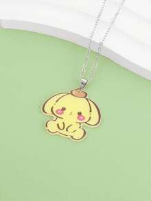 SANRIO 1件可爱卡通三丽鸥布丁狗吊坠项链，简约设计，适合日常佩戴，是青少年的理想之选 - A - 查看 3