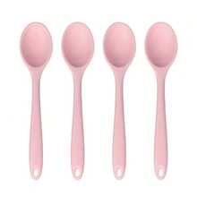 4pcs/Set Heat Resistant Non-Stick Silicone Kitchen Spatulas, 8-Inch (20.5cm) Silicone Soup Spoon, Mixing Spoon, Soup Ladle, Rice Paddle, Adult Dining Spoons, Cooking Stirring Baking Serving Kitchen Utensils - Multicolor - View 21