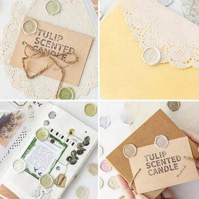 18 Stück Umschlag Siegelaufkleber, Rückkehr zur Schule Faux Wachssiegel Umschlag Aufkleber, transparente geprägte Büroartikel Dekorative Aufkleber für Tagebücher/Karten/Rückkehr zur Schule Geschenke, simuliertes Wachssiegel, 3D geprägter Textur mit feinem Blumenmuster und natürlichen Kanten