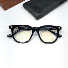 Monturas de gafas de acetato estilo Croix, monturas ópticas de marco completo a para hombres y mujeres, adecuadas para lentes graduados. - Plata transparente - Ver 5