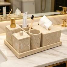 Bathroom Accessories & Sets - Yellow Bark Texture - View 1