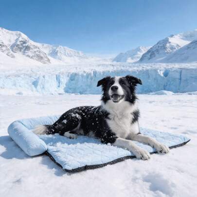 HAZOOWILL Large Dog Cooling Bed With Headrest - Summer Pet Cooling Mat, Portable Non-Slip Pad With Built-In Pillow, Comfortable Cool Sleeping Surface, Suitable For Small To Large Dogs And Cats, Weight Capacity Up To 40kg/88lbs