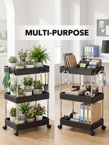Sleek Rolling Storage Cart With Smooth Wheels For Tiny Corners Slim Storage Cart Organizer For Renters Sturdy Rolling Utility Cart To Use In Narrow Bathroom Mobile Shelving Unit Organziers Storage Kitchen Essentials Storage Room Deocr Bathroom Accesssories Shelves Kitchen Storage Bathroom Storage - Nhiều màu - Xem 2