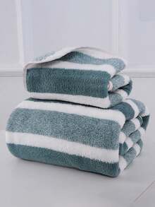 1pc Bath Towel (Available In Multiple Colors), Minimalist Striped Pattern, Made Of Polyester Fiber, Size 70*140cm Or 75*35cm, Also Available 1pc 30*30cm Hand Towel. Suitable For Men, Women, And All Ages, Ideal For Home Use, Highly Absorbent And Quick-Drying, Soft Texture. Suitable For All Seasons, Applicable To Bathroom, Hotel, Gym, Travel, Party, Outdoor Activities, Swimming Pool, Beach, Beauty Salon, Etc. - Multicolor - View 27