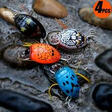 4pcs Fishing Lure Kits Insect Artificial Fishing Bait ,Catch More Fish With This Plastic Crankbait & Artificial Cicada Tackle Lure - Multicolor - View 3