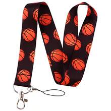 1pc Sports Ball Pattern Fashion Personalized Pull-Tab Card Clip, Basketball, Football, Rugby, Volleyball Printed Keychain Pendant Bag Charm, Student ID Bus Card Holder, Suitable For Office Workers And Students - Rectangle - View 7