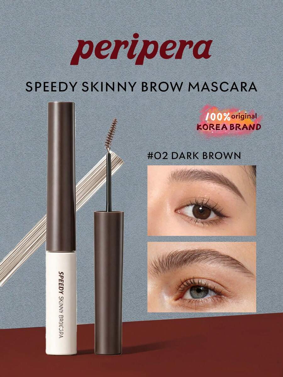 Peripera Speedy 細緻眉筆，防暈染持久，防水不結塊，自然漸層眉色，可疊加遮蓋，適合所有膚質，韓系美妝，節日禮物，3g/0.1oz