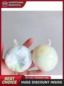5/3/1 PCS Handmade Crispy Shell Squishy Ball Slow Rebound Sensory Squeeze Toy, Wax Skin Texture Stress Relief Ball, Soft Clay Filled Aesthetic Desk Relaxation Toy With Satisfying Sound, Decompression Ball For Anxiety Tension Relief, Portable Handheld Squeeze Toy, Creative Desktop Ornament Stress Reliever For Home Office Daily Use, Ideal Holiday Gift And Relaxation Prop - 彩色 - 查看 5