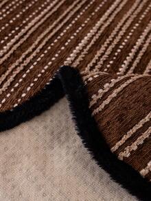 1 chiếc vỏ gối sofa vải jacquard chenille kẻ sọc bất đối xứng, kiểu dáng cổ điển, dùng được cả 4 mùa, chống trượt, chống bụi, chống nhăn, bền, chống trầy xước do mèo, bảo vệ sofa của bạn, phù hợp với sofa 1-4 chỗ và sofa hình chữ L. - Cà phê nâu - Xem 9
