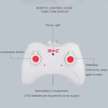 Avión de Control remoto resistente a choques, helicóptero de inducción, Dron suspendido de modo Dual, juguete con iluminación - Azul - Ver 5