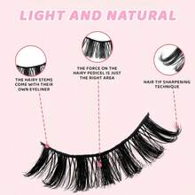 10 Pairs DD Curl Lightweight European And American Style 3D Natural Faux Mink Cartoon Style False Eyelashes, One-Piece False Eyelashes - TK56 - View 5