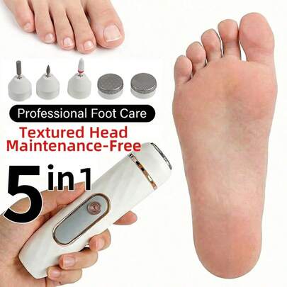 Máy mài gót chân điện sạc lại, bộ chăm sóc chân di động, sạc USB, dùng để chăm sóc gót chân mịn màng, đánh bóng móng, làm móng tay, móng chân, giá đỡ và tự làm nghệ thuật vẽ móng.