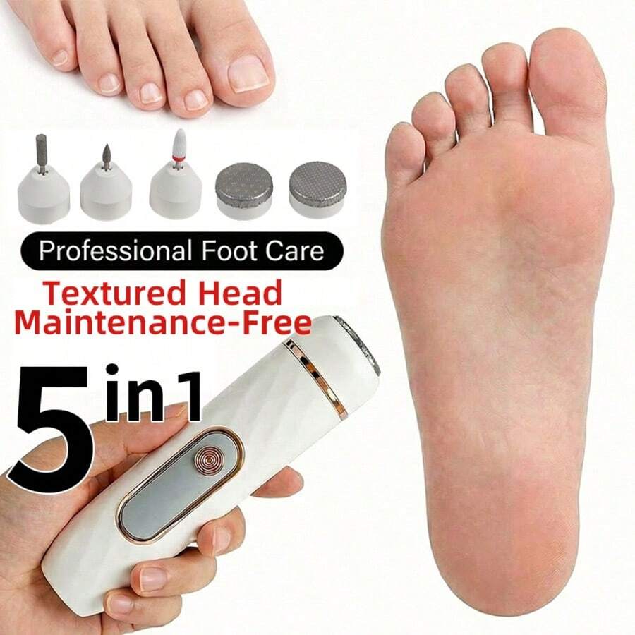 Kikir Kaki Elektrik Isi Ulang, Set Perawatan Kaki Portabel, Pengisian Daya USB, Untuk Perawatan Kaki yang Halus, Memoles Kuku, Manikur, Pedikur, Penggosok Berdiri dan Seni Kuku DIY