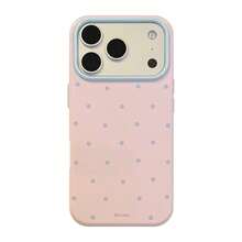 Ốp điện thoại Kavenfort thời trang kiểu INS chấm bi, tương thích với Apple 17, 16 Pro, chống rơi 15, Macaron Color Block 14, ốp mềm 13, nữ tính, hình học, tối giản, tươi mới & đơn giản, kiểu phối màu, độc đáo, kiểu INS. - Bột dâu tây - Xem 3