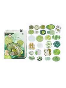 1 Pack 50pcs Creative Polka Dot Asymmetrical Circle Stickers For Scrapbook DIY Collage Decoration Photo Album - Scattered Dots - View 17