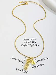 1件优雅复古18K镀金2026毕业帽及书籍吊坠，含A-Z 26个字母，不锈钢项链，男女皆宜，毕业典礼纪念礼物，送给女儿、儿子、家人、朋友和同学的优雅礼物 - 金黃色 - 查看 5