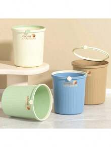 Thick Large Capacity Luxury Style Trash Can Suitable For Living Room Kitchen Bedroom Bathroom Dorm Lidless Waste Bin With Sealing Ring Modern Home Office Waste Management Solution Premium Quality Garbage Container Heavy Duty Trash Receptacle Perfect Gift Storage Organization - Multicolor - View 12