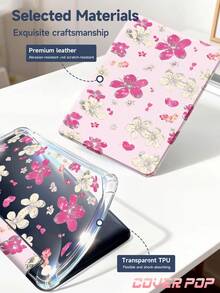樱花图案平板电脑保护套,兼容 iPad Air 11 英寸 M3 2025 / M2 2024、Air 第五代 2022、Air8 2026(11/13 英寸)、(A16) 11 英寸第十一代 2025,兼容三星 Galaxy Tab、Kindle Paperwhite 第十二代 2024,透明背壳,时尚图案保护套,自动睡眠/唤醒功能,气囊保护,办公和送礼皆宜。 - 彩色 - 查看 9