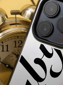 黑色镜面抛光女宝宝字母印花时尚手机壳，兼容苹果17、16、15、14、13、12、11 Pro Max、X、XR、XS Max、8、7 Plus，搭配防震磨砂后盖，兼容三星系列，防水防摔防刮，春季礼物，国际版，非国内版 - 彩色 - 查看 3