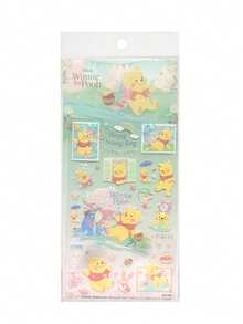 Hình dán hoạt hình Winnie the Pooh màu vàng dễ thương, chính hãng Disney, họa tiết dập nổi 3D, dùng được cho điện thoại, laptop, sổ tay, bình nước, đa năng. - màu đen - Xem 7