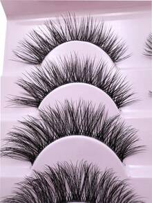 3D Transparent False Eyelashes 10 Pairs - Natural, Fluffy, And Dense Style, Curl Lasting, Lightweight As Feathers, Transparent With Invisible Bands, Instantly Enlarges Eyes - View 5